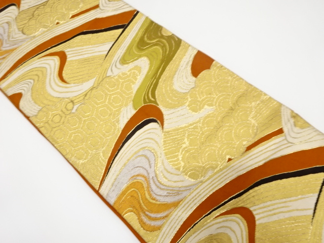 JAPANESE KIMONO / ANTIQUE FUKURO OBI / SILK / WOVEN STREAM